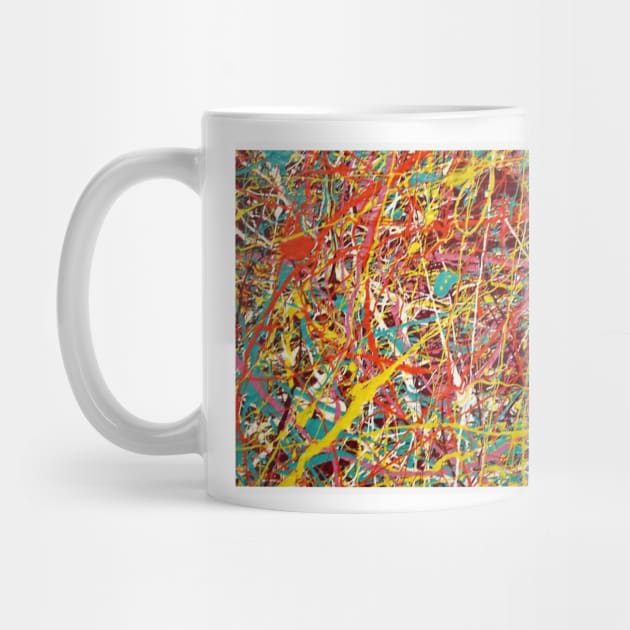 Jackson Pollock color art, colorful pattern, Jackson Pollock design, by Linnystore